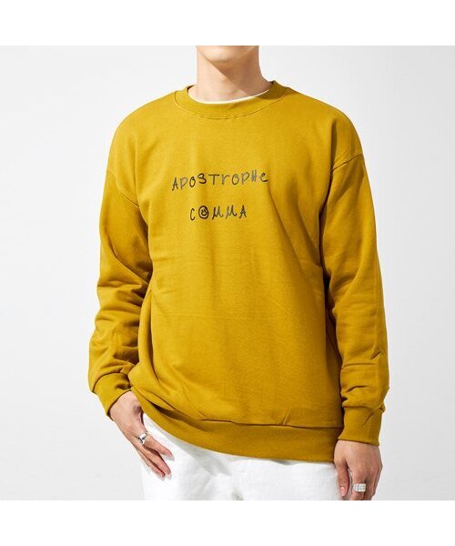 APOSTROPHE COMMA(アポストロフィコンマ)の「フルネームドローイングロゴスウェットシャツ(オリーブ/ブラック)(スウェット・レディース・その他・L/XL)」の2枚目の写真