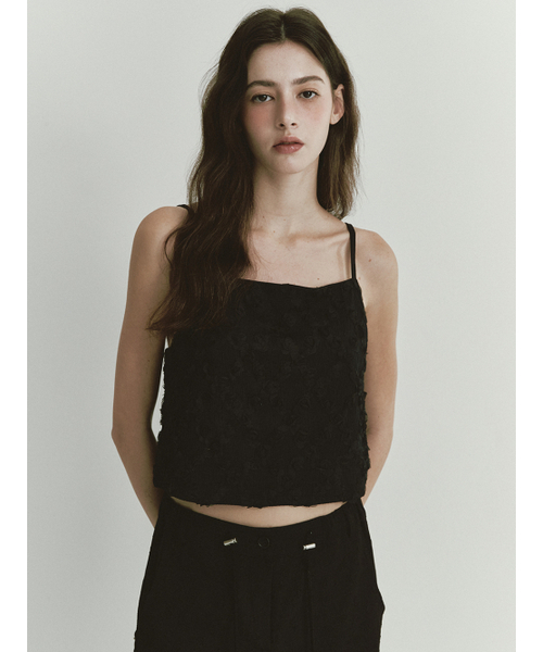 ASURA(アスラ)の「ROSE STRAP SLEEVELESS (BLACK)(Tシャツ/カットソー・レディース・その他・ONE SIZE)」の1枚目の写真