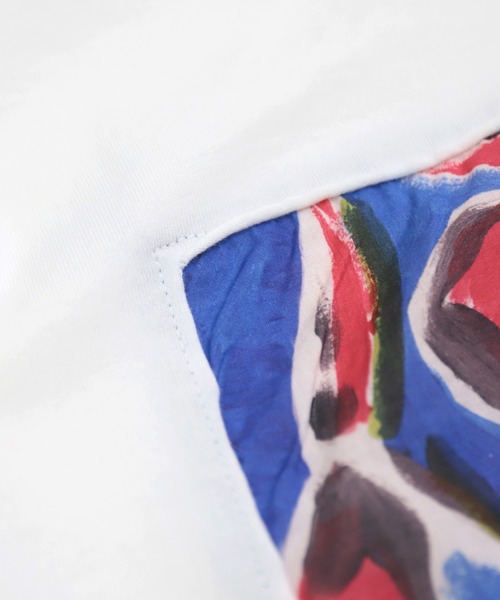 prit（プリット）の「[prit] 天竺×ローンラフボタニカルプリント 5分袖フレームTシャツ（Tシャツ/カットソー・レディース・ホワイト系その他/ホワイト系その他2・FREE）」の9枚目の写真