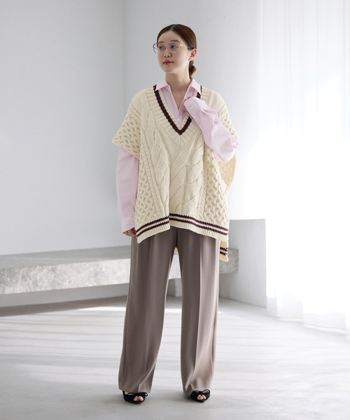 IENA（イエナ）の「T/C プレーンシャツ（シャツ/ブラウス・レディース・ホワイト/ピンク/ブルー・FREE）」の7枚目の写真