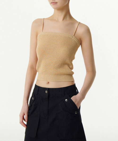 MUSINSA STANDARD WOMAN（ムシンサスタンダードウーマン）の「ウィメンズフラットヤーンリブニットチューブトップ[ライトベージュ]（ニット/セーター・レディース・その他・S/M）」の8枚目の写真