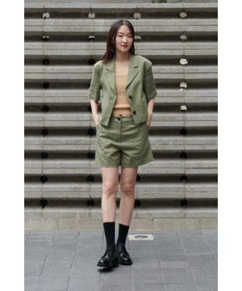MUSINSA STANDARD WOMAN（ムシンサスタンダードウーマン）の「ウィメンズフラットヤーンリブニットチューブトップ[ライトベージュ]（ニット/セーター・レディース・その他・S/M）」の4枚目の写真