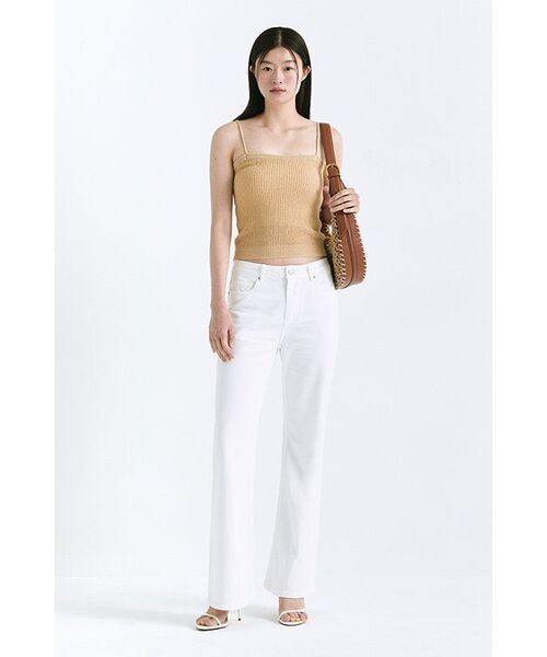 MUSINSA STANDARD WOMAN（ムシンサスタンダードウーマン）の「ウィメンズフラットヤーンリブニットチューブトップ[ライトベージュ]（ニット/セーター・レディース・その他・S/M）」の3枚目の写真