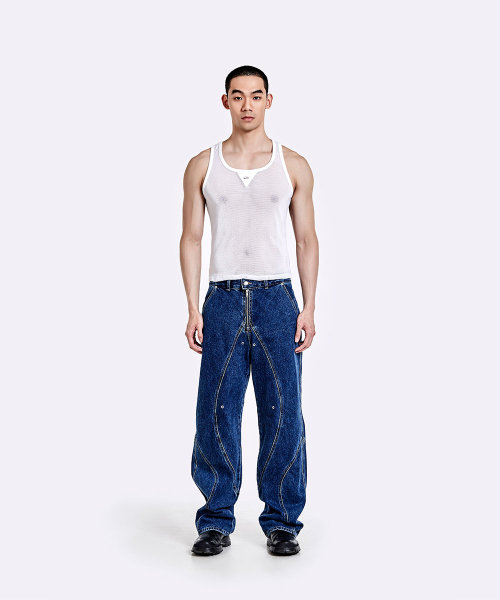 51%(フィフティーワンパーセント)の「Mesh Metal Logo Sleeveless - White(Tシャツ/カットソー・メンズ・その他・M/L)」の2枚目の写真