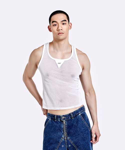 51%(フィフティーワンパーセント)の「Mesh Metal Logo Sleeveless - White(Tシャツ/カットソー・メンズ・その他・M/L)」の8枚目の写真