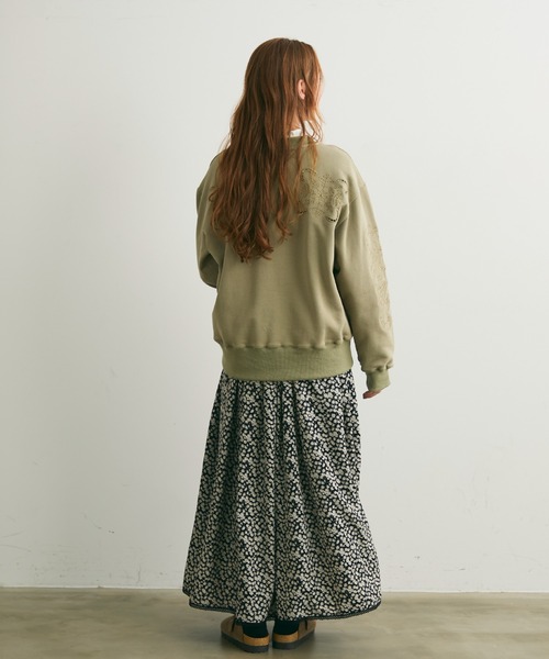 Crisp（クリスプ）の「フラワーギャザースカート（スカート・レディース・ベージュ/ブラック・FREE）」の21枚目の写真