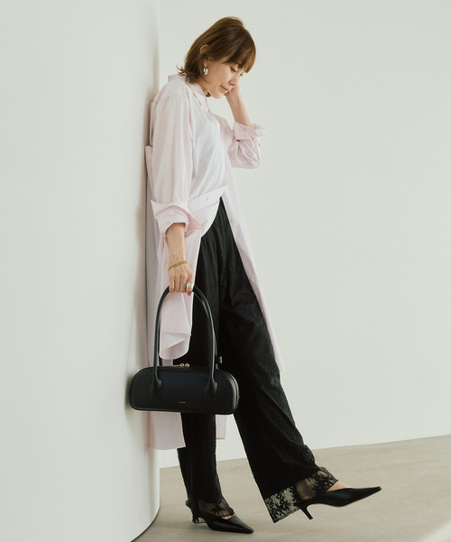 VERMEIL par iena（ヴェルメイユパーイエナ）の「Soft Lace パンツ（その他パンツ・レディース・ブラック/ホワイト・38/36）」の3枚目の写真