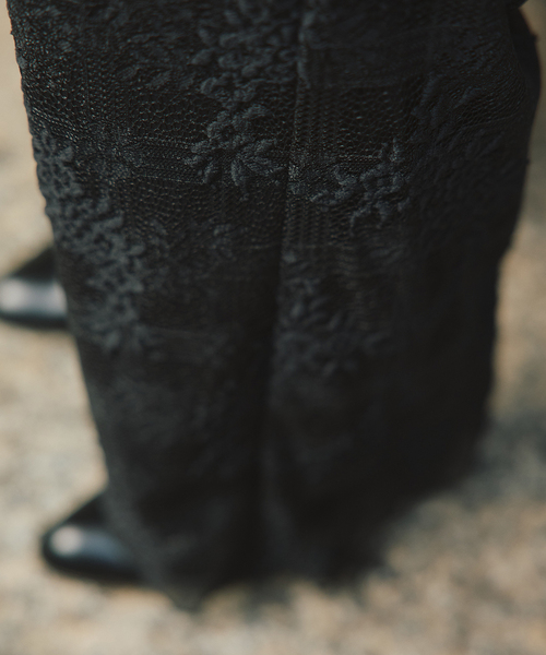 VERMEIL par iena（ヴェルメイユパーイエナ）の「Soft Lace パンツ（その他パンツ・レディース・ブラック/ホワイト・38/36）」の8枚目の写真