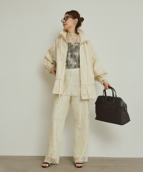 VERMEIL par iena（ヴェルメイユパーイエナ）の「Soft Lace パンツ（その他パンツ・レディース・ブラック/ホワイト・38/36）」の11枚目の写真