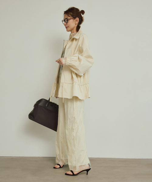 VERMEIL par iena（ヴェルメイユパーイエナ）の「Soft Lace パンツ（その他パンツ・レディース・ブラック/ホワイト・38/36）」の12枚目の写真