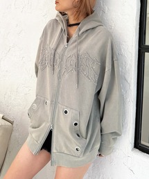 SPIRALGIRL（スパイラルガール）の「アイレットクラッシュロゴオーバーパーカー（パーカー）」