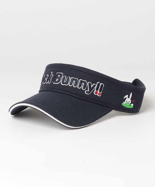 Jack Bunny!!（ジャックバニー）の「【Jack Bunny!!】バイザー (UNISEX)（サンバイザー・レディース・ホワイト/ネイビー・FREE）」の2枚目の写真