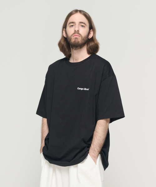 CARGOBROS(カーゴブロス)の「(ビッグサイズ) レタリングポイント半袖Tシャツ (ブラック)(Tシャツ/カットソー・メンズ・その他・FREE)」の1枚目の写真