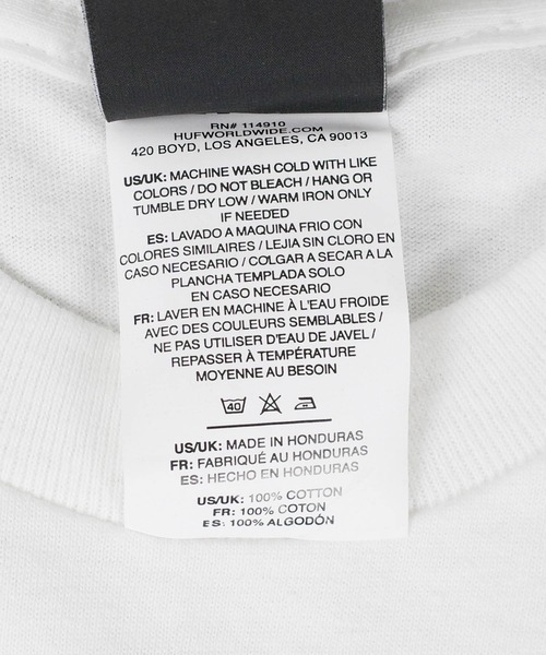 HUF(ハフ)の「【C-HUF3】【HUF/ハフ】MEGABLAST L/S TEE HUF TS02508(Tシャツ/カットソー・メンズ・ブラック/ホワイト・MEDIUM/SMALL/XX-LARGE)」の8枚目の写真