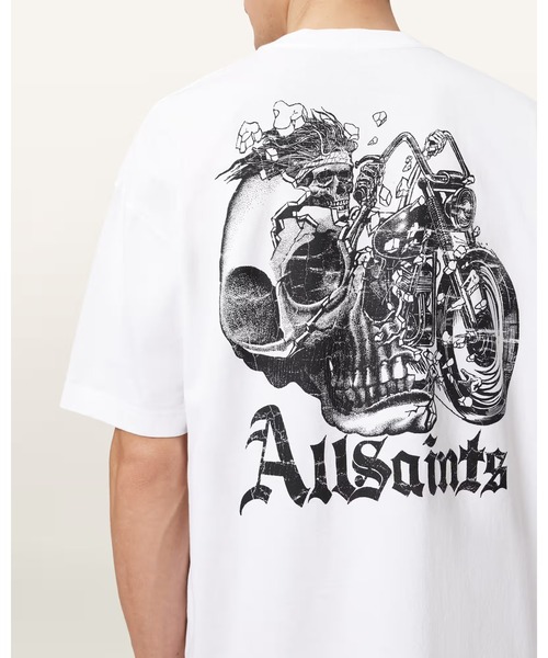 ALLSAINTS(オールセインツ)の「PANHEAD OVERSIZED GRAPHIC T-SHIRT | PANHEAD オーバーサイズ グラフィック Tシャツ(Tシャツ/カットソー・メンズ・ホワイト・XS/S/L/XL/M)」の2枚目の写真