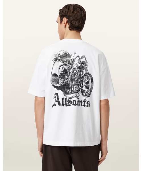 ALLSAINTS(オールセインツ)の「PANHEAD OVERSIZED GRAPHIC T-SHIRT | PANHEAD オーバーサイズ グラフィック Tシャツ(Tシャツ/カットソー・メンズ・ホワイト・XS/S/L/XL/M)」の8枚目の写真