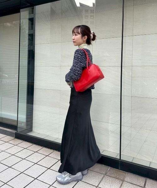 emmi（エミ）の「ツイードライクニットジャケット（カーディガン/ボレロ・レディース・ホワイト/ライトブルー/ネイビー・F）」の22枚目の写真