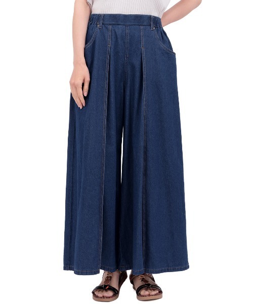 チチカカ(チチカカ)の「Orale! フロントタックワイドデニムパンツ(デニムパンツ・レディース・ブラック/インディゴブルー・FREE)」の7枚目の写真