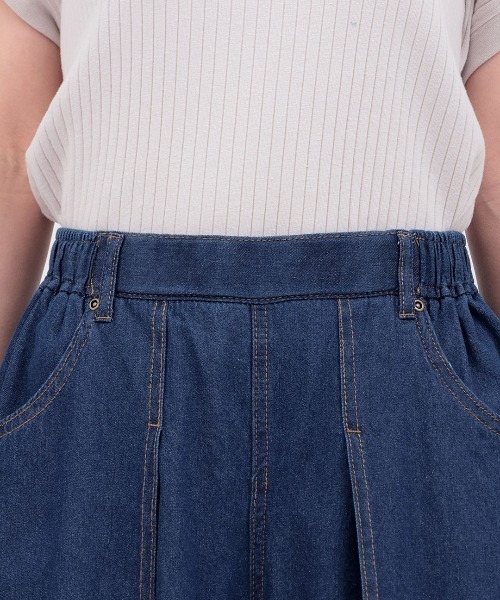チチカカ(チチカカ)の「Orale! フロントタックワイドデニムパンツ(デニムパンツ・レディース・ブラック/インディゴブルー・FREE)」の10枚目の写真