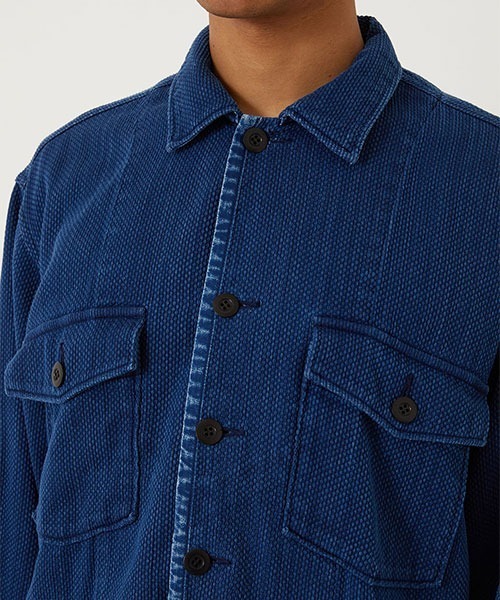 BLUE BLUE JAPAN(ブルーブルージャパン)の「カセゾメサシコ ファティーグシャツ(シャツ/ブラウス・メンズ・インディゴブルー・S/M/L/XL)」の5枚目の写真