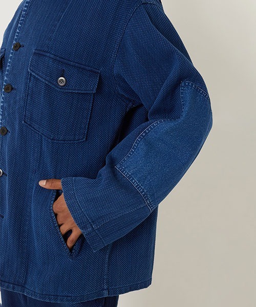 BLUE BLUE JAPAN(ブルーブルージャパン)の「カセゾメサシコ ファティーグシャツ(シャツ/ブラウス・メンズ・インディゴブルー・S/M/L/XL)」の7枚目の写真