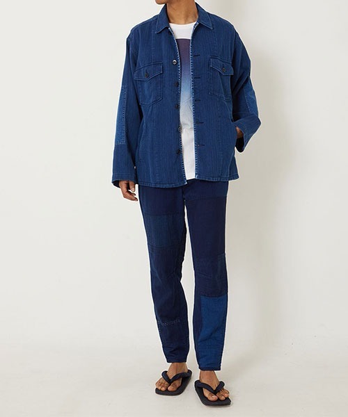 BLUE BLUE JAPAN(ブルーブルージャパン)の「カセゾメサシコ ファティーグシャツ(シャツ/ブラウス・メンズ・インディゴブルー・S/M/L/XL)」の9枚目の写真