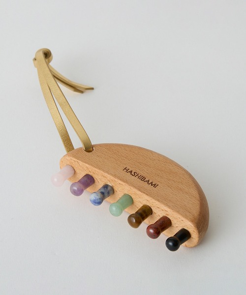 HASHIBAMI（ハシバミ）の「【HASHIBAMI】天然石 ハーフムーン カッサチャーム（キーホルダー・レディース・マルチ/ピンク/ホワイト・FREE）」の15枚目の写真