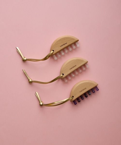 HASHIBAMI（ハシバミ）の「【HASHIBAMI】天然石 ハーフムーン カッサチャーム（キーホルダー・レディース・マルチ/ピンク/ホワイト・FREE）」の9枚目の写真