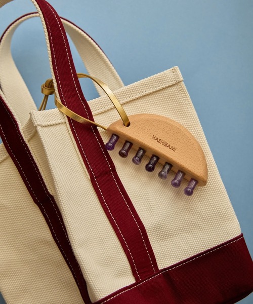 HASHIBAMI（ハシバミ）の「【HASHIBAMI】天然石 ハーフムーン カッサチャーム（キーホルダー・レディース・マルチ/ピンク/ホワイト・FREE）」の11枚目の写真