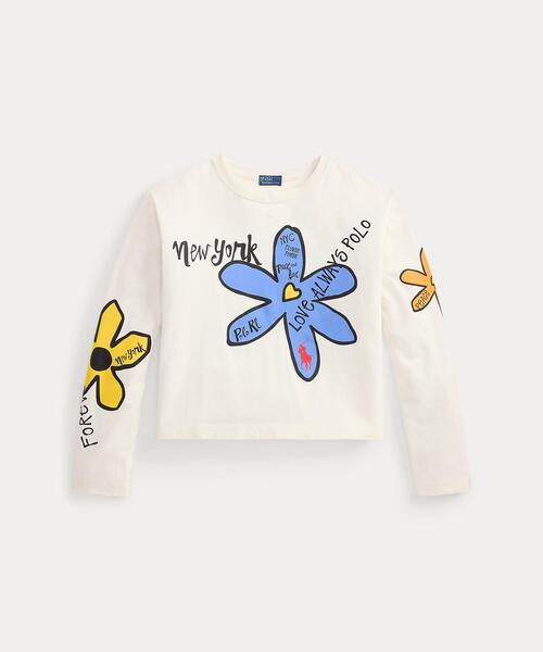 rin専用　POLO RALPH LAUREN 花柄 Tシャツ Mサイズ フローラル グラフィック ジャージー ロングスリーブ Tシャツ（Tシャツ