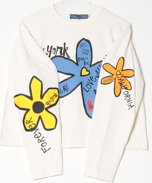 POLO RALPH LAUREN(ポロ ラルフ ローレン)の「フローラル グラフィック ジャージー ロングスリーブ Tシャツ(Tシャツ/カットソー・レディース・ホワイト・XS/XL/L/M/S)」の2枚目の写真