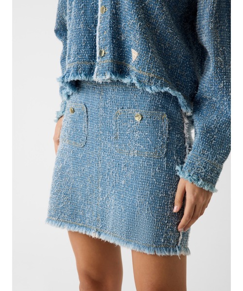 Guess（ゲス）の「JULIETTE Skirt スカート（スカート・レディース・インディゴブルー・25inch/26inch/24inch）」の3枚目の写真