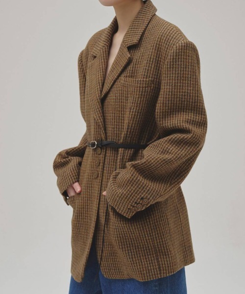 TODAYFUL(トゥデイフル)の「【TODAYFUL/トゥデイフル】Wool100% Check Jacket/ウール100%チェックジャケット(テーラードジャケット・レディース・キャメル・36/38)」の14枚目の写真