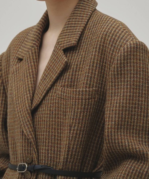 TODAYFUL(トゥデイフル)の「【TODAYFUL/トゥデイフル】Wool100% Check Jacket/ウール100%チェックジャケット(テーラードジャケット・レディース・キャメル・36/38)」の10枚目の写真