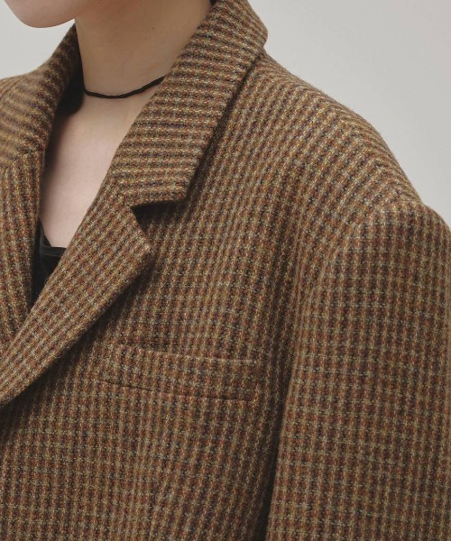 TODAYFUL(トゥデイフル)の「【TODAYFUL/トゥデイフル】Wool100% Check Jacket/ウール100%チェックジャケット(テーラードジャケット・レディース・キャメル・36/38)」の8枚目の写真