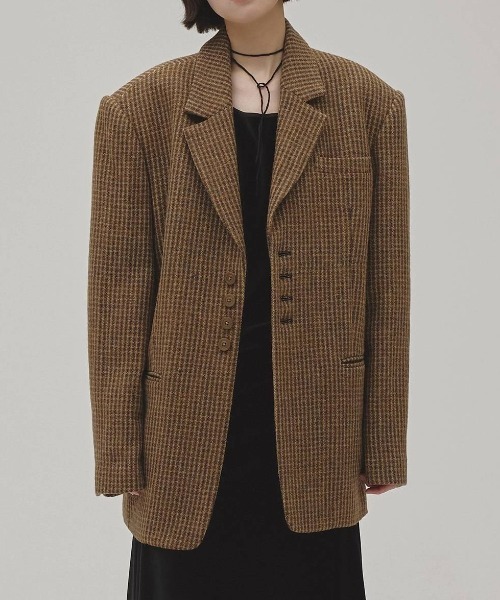 TODAYFUL(トゥデイフル)の「【TODAYFUL/トゥデイフル】Wool100% Check Jacket/ウール100%チェックジャケット(テーラードジャケット・レディース・キャメル・36/38)」の13枚目の写真
