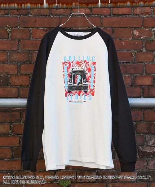 CRAFT STANDARD BOUTIQUE（クラフトスタンダードブティック）の「【ザ・ローリング・ストーンズ】ラグランロンT（Tシャツ/カットソー・メンズ・チャコールグレー/ブラック・L/M/S）」の3枚目の写真