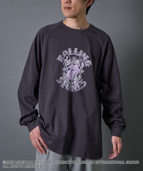 CRAFT STANDARD BOUTIQUE（クラフトスタンダードブティック）の「【ザ・ローリング・ストーンズ】ラグランロンT（Tシャツ/カットソー・メンズ・チャコールグレー/ブラック・L/M/S）」の12枚目の写真