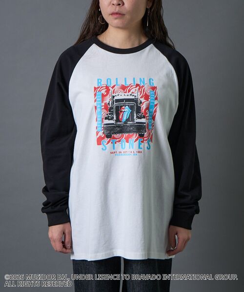 CRAFT STANDARD BOUTIQUE（クラフトスタンダードブティック）の「【ザ・ローリング・ストーンズ】ラグランロンT（Tシャツ/カットソー・メンズ・チャコールグレー/ブラック・L/M/S）」の4枚目の写真