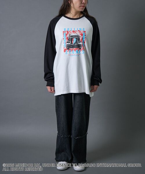 CRAFT STANDARD BOUTIQUE（クラフトスタンダードブティック）の「【ザ・ローリング・ストーンズ】ラグランロンT（Tシャツ/カットソー・メンズ・チャコールグレー/ブラック・L/M/S）」の7枚目の写真