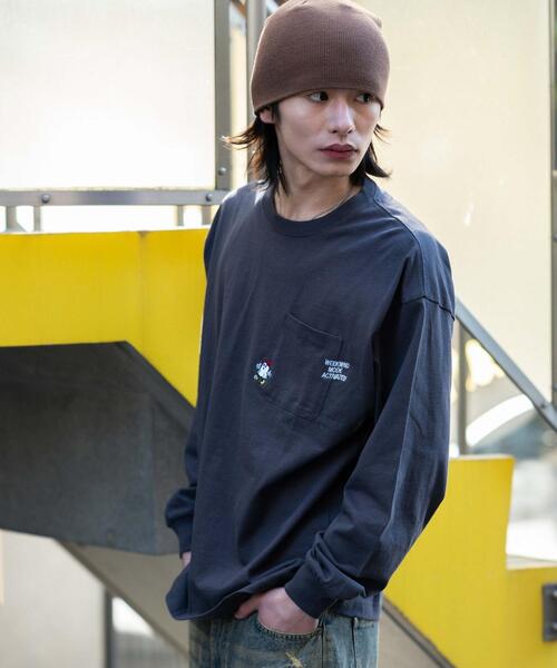 WEGO(ウィゴー)の「WEGO/【26年春夏新作】ポケット刺繍BIG T(LS)(Tシャツ/カットソー・メンズ・ホワイト/アッシュグレー/スミクロ・LARGE/MEDIUM)」の21枚目の写真