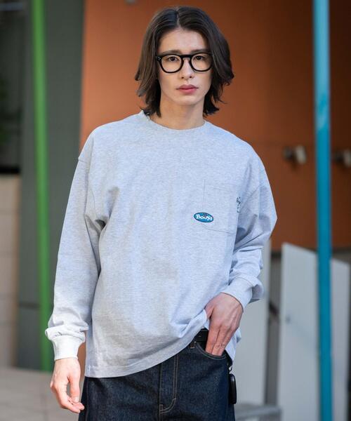 WEGO(ウィゴー)の「WEGO/【26年春夏新作】ポケット刺繍BIG T(LS)(Tシャツ/カットソー・メンズ・ホワイト/アッシュグレー/スミクロ・LARGE/MEDIUM)」の12枚目の写真