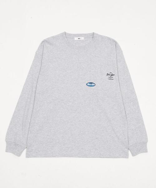 WEGO(ウィゴー)の「WEGO/【26年春夏新作】ポケット刺繍BIG T(LS)(Tシャツ/カットソー・メンズ・ホワイト/アッシュグレー/スミクロ・LARGE/MEDIUM)」の7枚目の写真