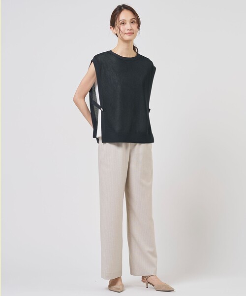 J.PRESS（ジェイプレス）の「Vis/Pe スパーク ニット ベスト（ベスト・レディース・ライトグレー系/ネイビー系/アイボリー系/スカイブルー系・F）」の10枚目の写真