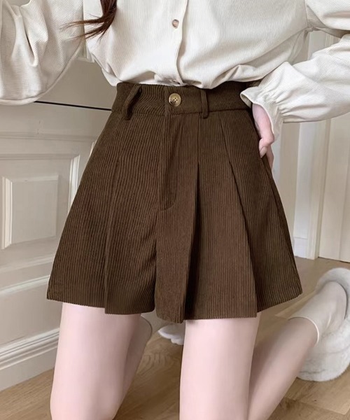 Miniministore(ミニミニストア)の「コーデュロイ ショートパンツ レディース(スラックス・レディース・ブラウン/ブラック・M/XL/L)」の2枚目の写真