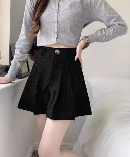 Miniministore(ミニミニストア)の「コーデュロイ ショートパンツ レディース(スラックス・レディース・ブラウン/ブラック・M/XL/L)」の4枚目の写真