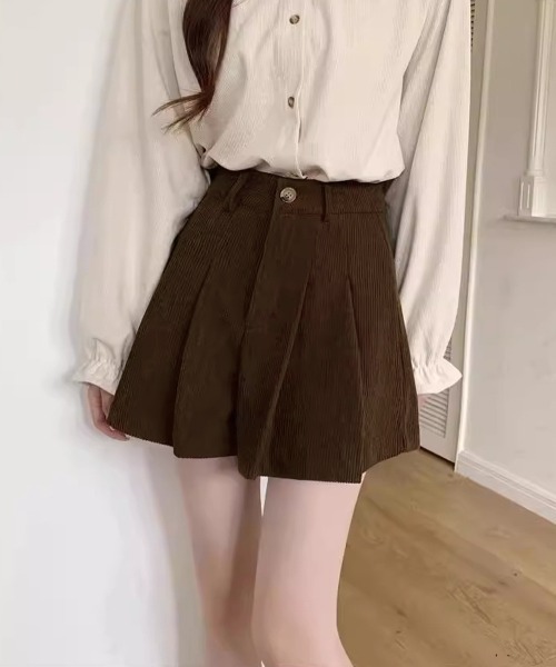 Miniministore(ミニミニストア)の「コーデュロイ ショートパンツ レディース(スラックス・レディース・ブラウン/ブラック・M/XL/L)」の9枚目の写真