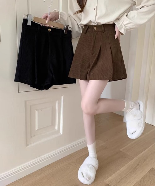 Miniministore(ミニミニストア)の「コーデュロイ ショートパンツ レディース(スラックス・レディース・ブラウン/ブラック・M/XL/L)」の14枚目の写真