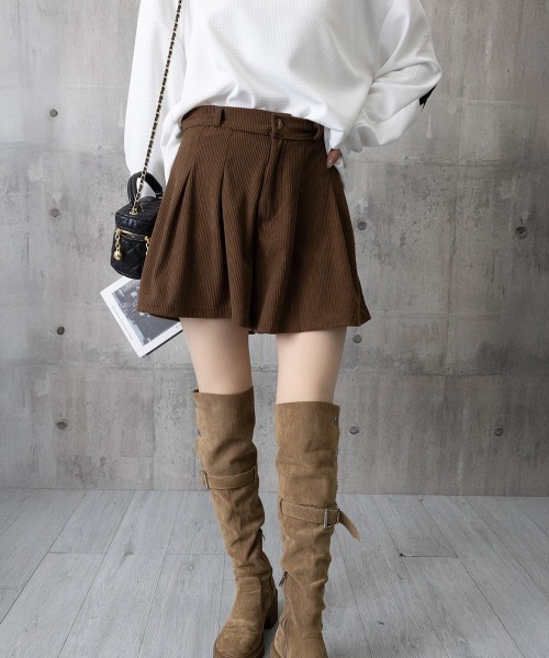 Miniministore(ミニミニストア)の「コーデュロイ ショートパンツ レディース(スラックス・レディース・ブラウン/ブラック・M/XL/L)」の15枚目の写真
