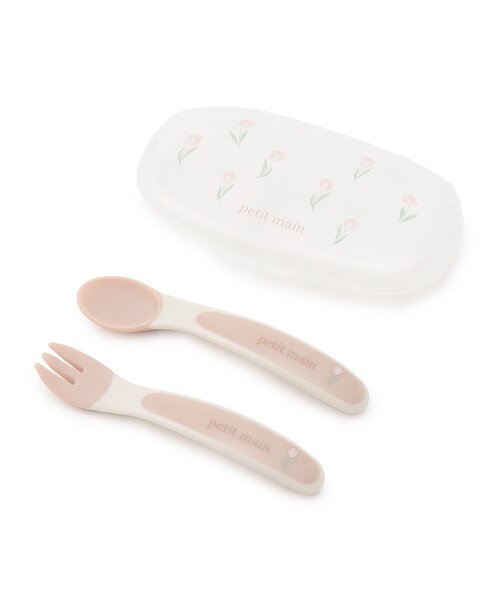 petit main（プティマイン）の「スプーン・フォークセット（マグ/哺乳瓶/お食事グッズ・キッズ・ベージュ/グリーン/ライトピンク・F）」の3枚目の写真